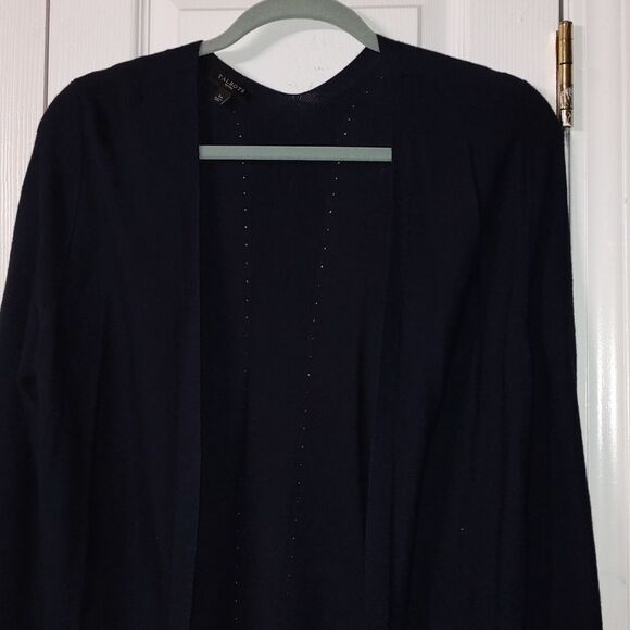 Talbots Petites navy open front cardigan Spring light weight Sz PL - Picture 3 of 5